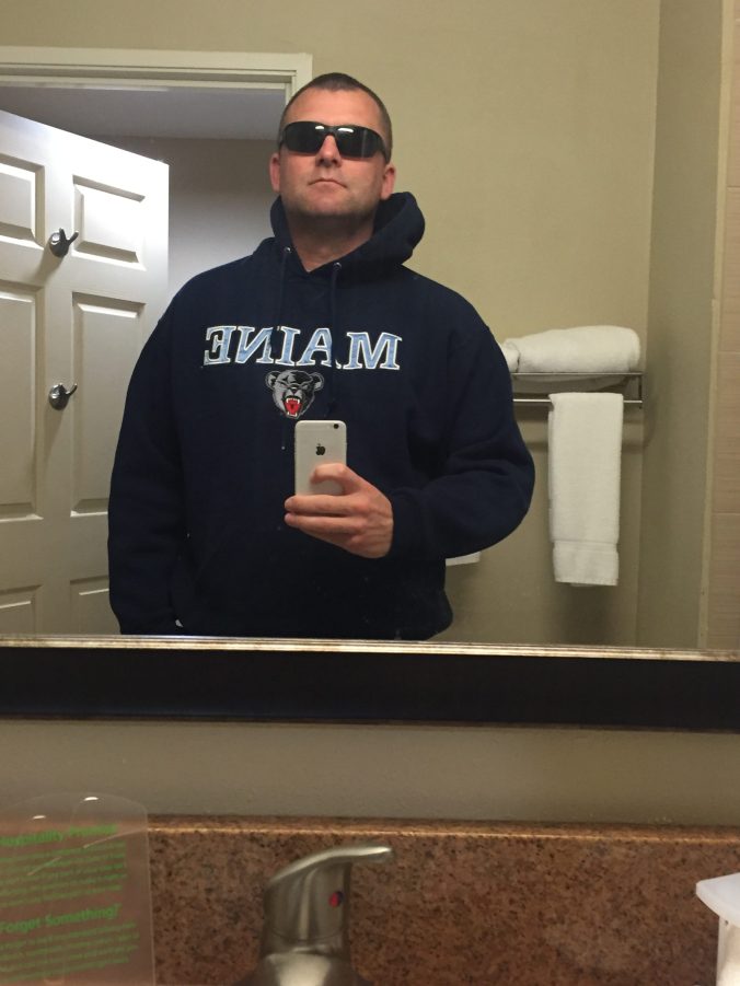 Nothing says I'm from out of town like a sweatshirt that all but says I'm from out of town. 